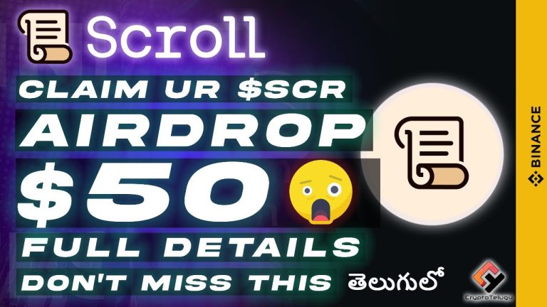 Claim Scroll $SCR Airdrop 🎁  Full Details on Token & Airdrop – Telugu